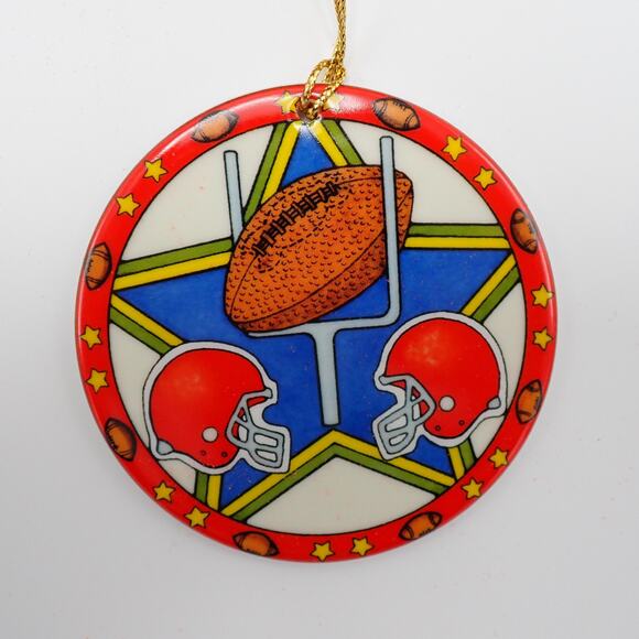 Lenox Sports Series Football Round Porcelain Ornament in Original Box, 3.25" W - Picture 5 of 7